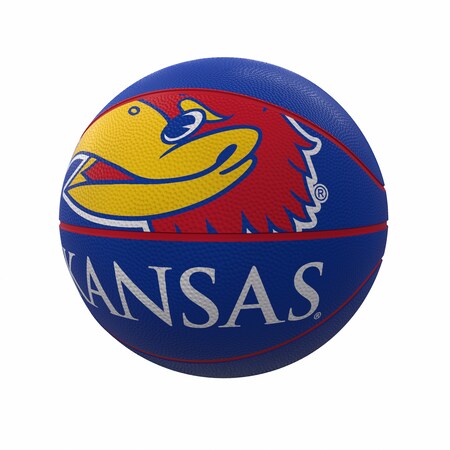 Logo Brands Kansas Mascot Official-Size Rubber Basketball 157-91FR-1